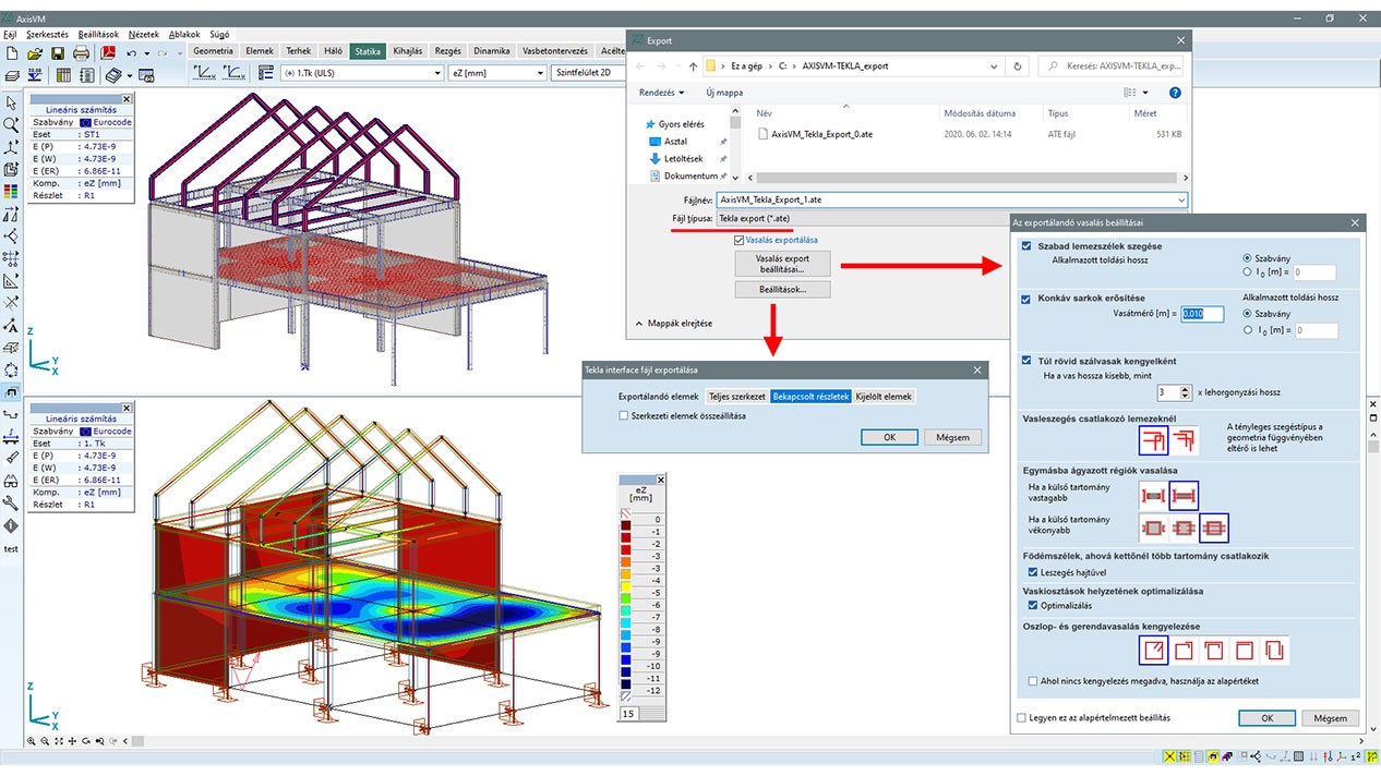 AxisVM TEKLA Export TI modul