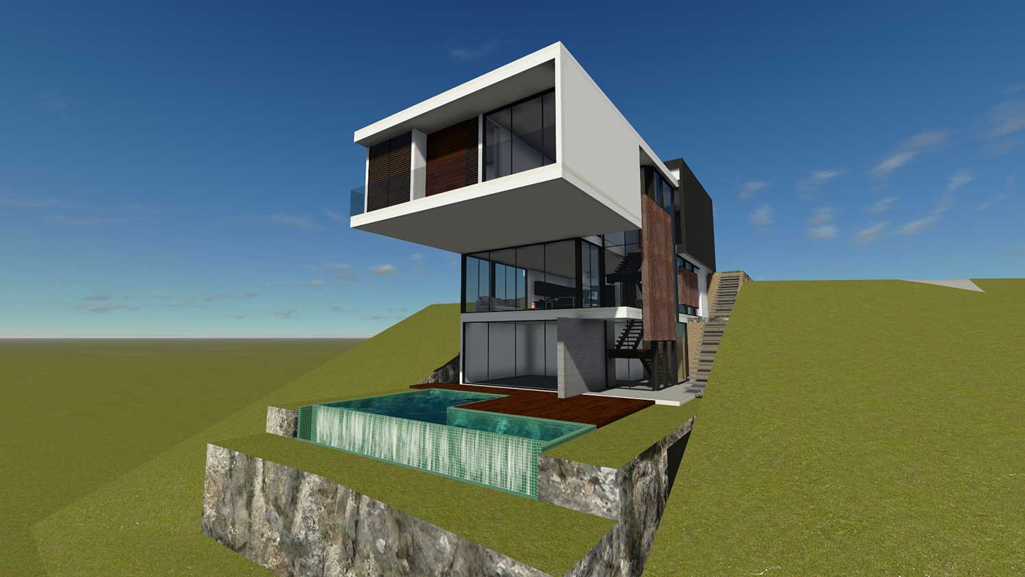 Residential house, Brazil - steel, concrete structure