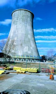 Structural reinforcement of an RC cooling tower - reinforced concrete structure