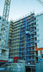 CLT panel apartment building - timber structure