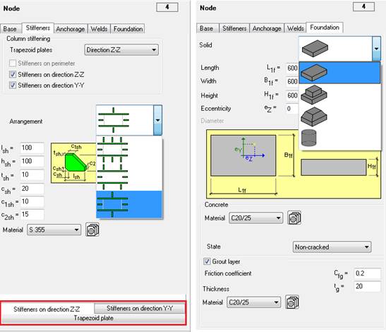 Foundation tab settings example