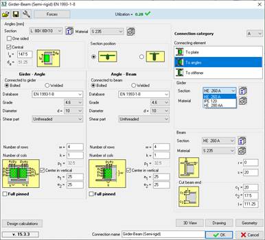 Geometry settings