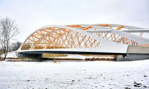 Oskar bridge, Břeclav, Czech Republic - steel structure